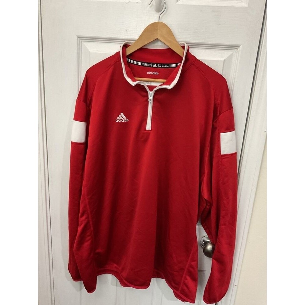 Adidas Climalite Red Quarter-Zip Pullover